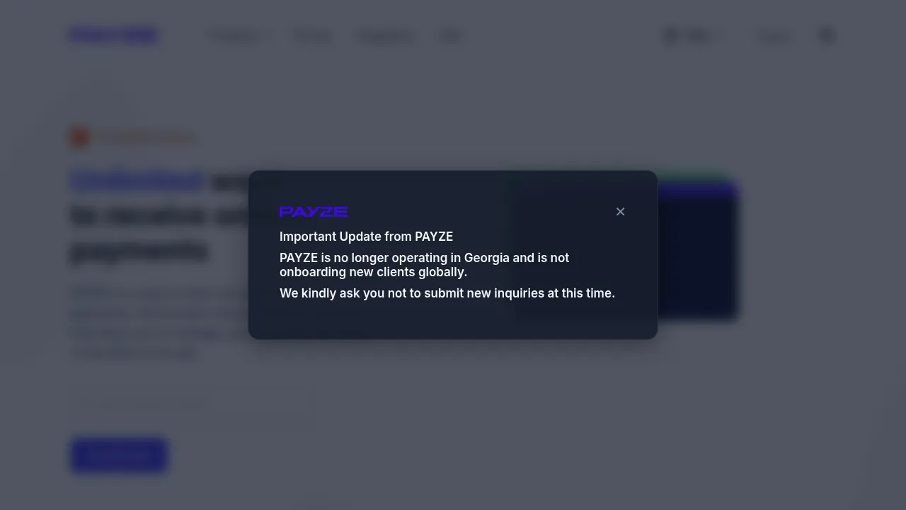 PAYZE screenshot