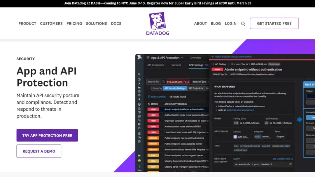 Datadog App and API Protection screenshot