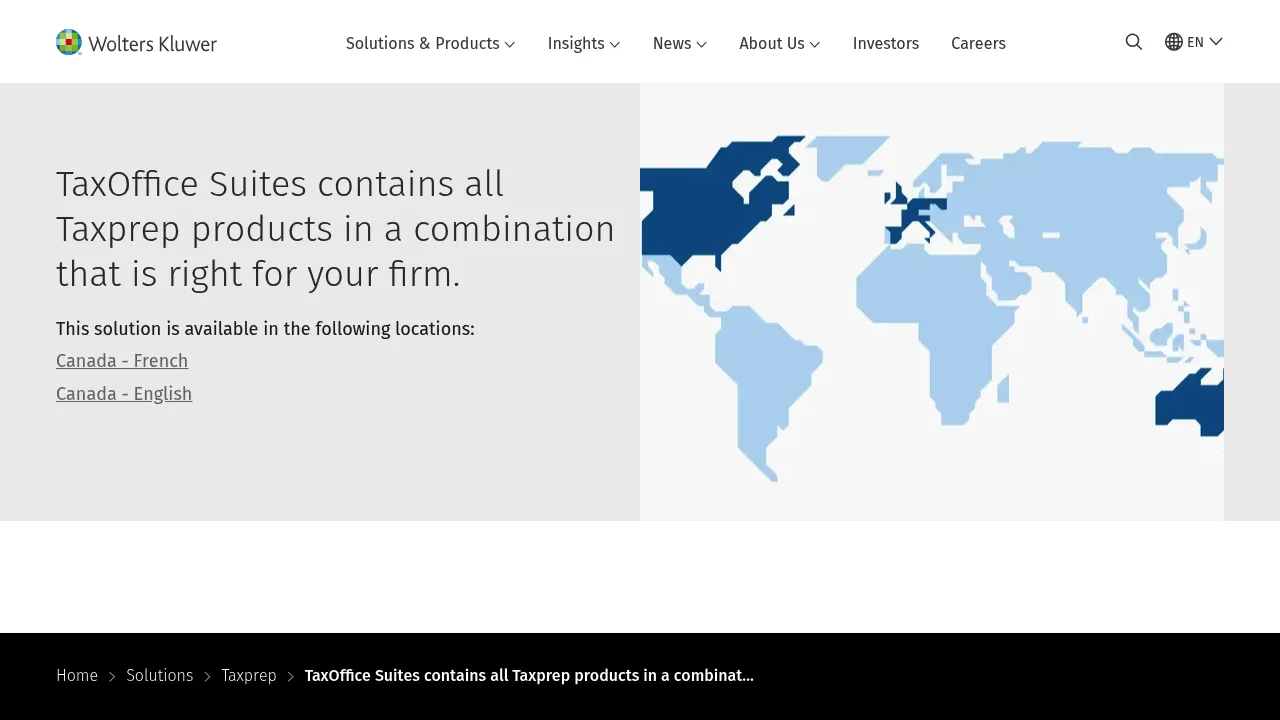 Wolters Kluwer TaxOffice Suites screenshot