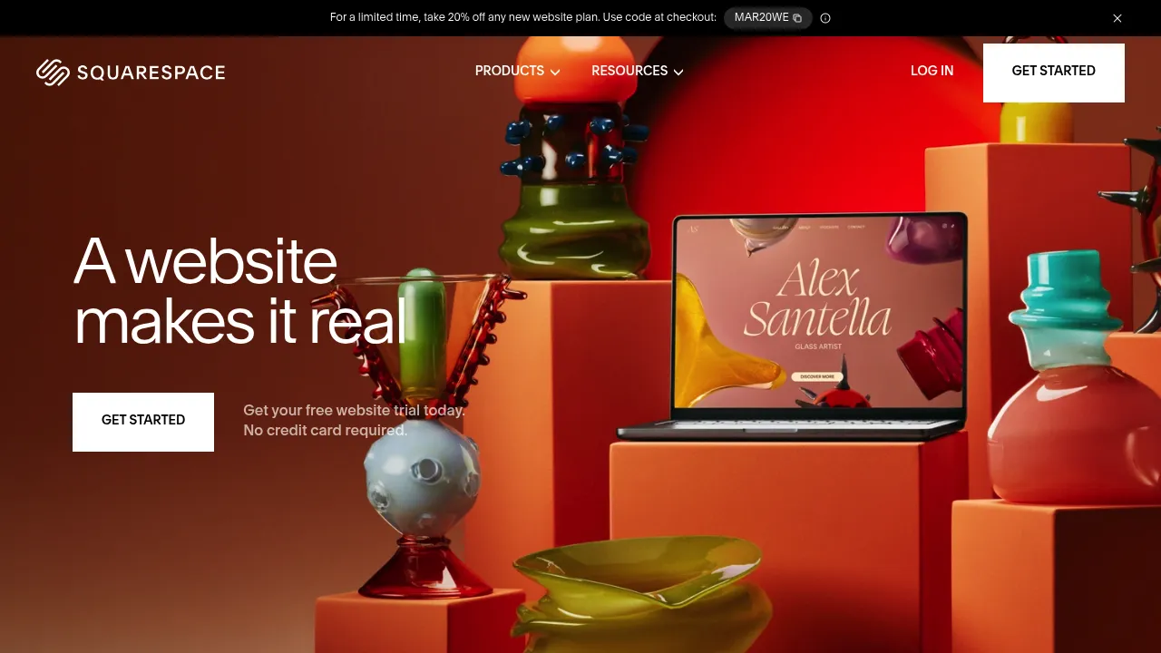 Squarespace screenshot
