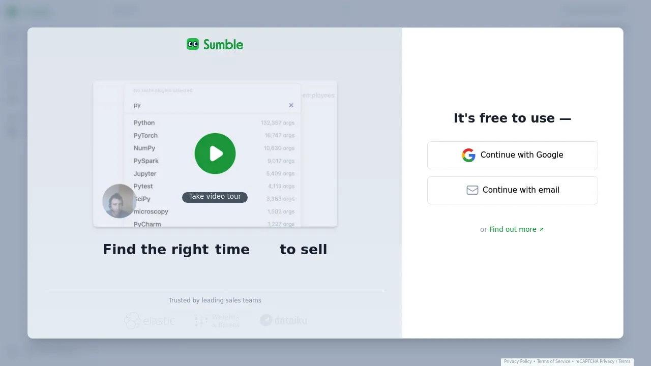 Sumble screenshot