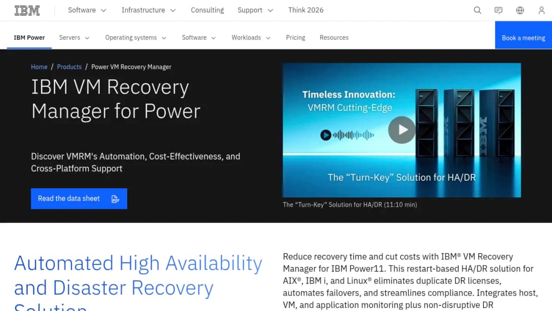 IBM Power Vm Recovery Manager screenshot