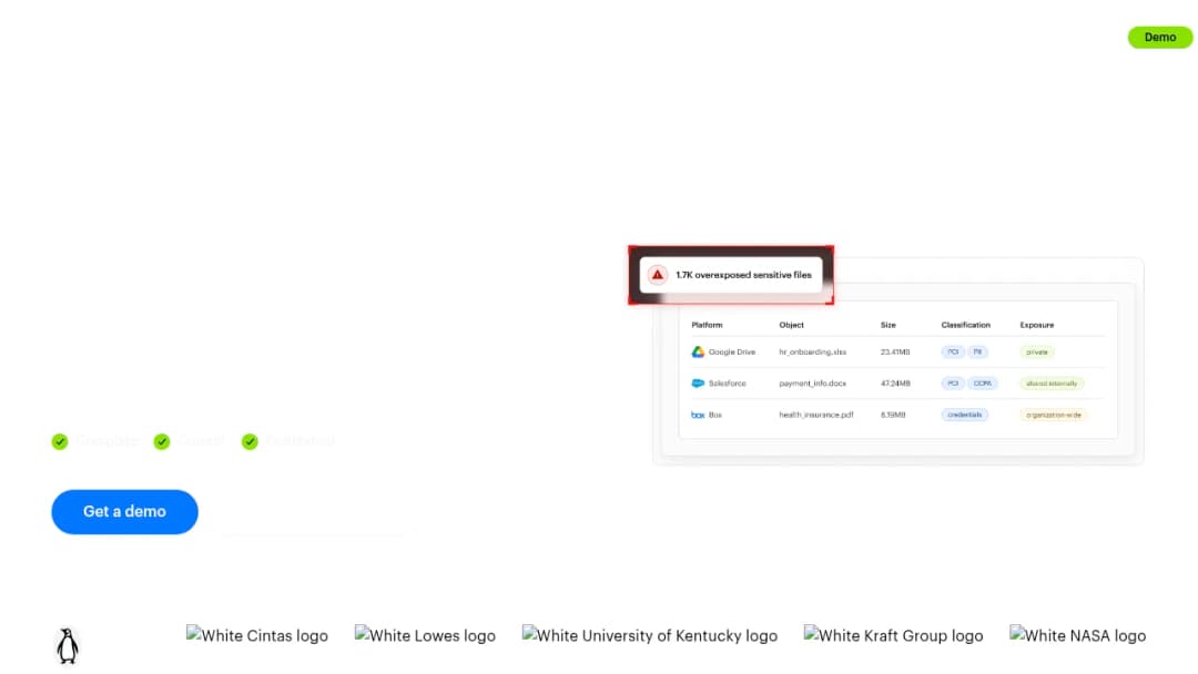 Varonis Data Classification screenshot