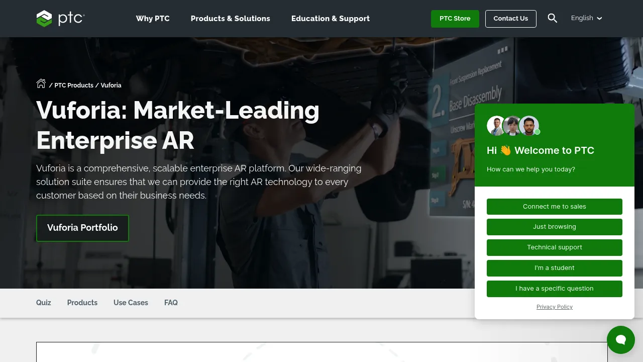 PTC Vuforia screenshot