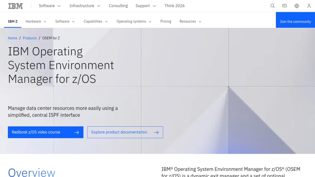 IBM Osem for Z screenshot