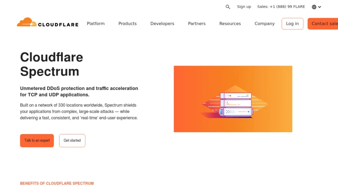 Cloudflare Spectrum screenshot