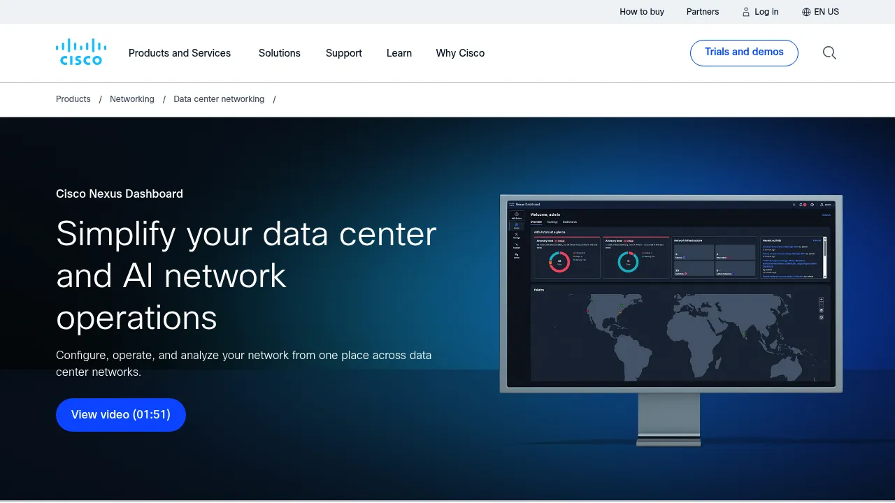 Cisco Nexus Dashboard Fabric Controller screenshot