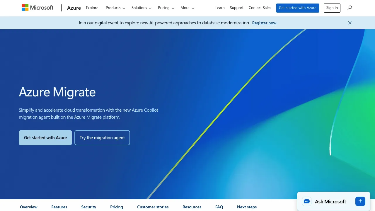 Azure Migrate screenshot