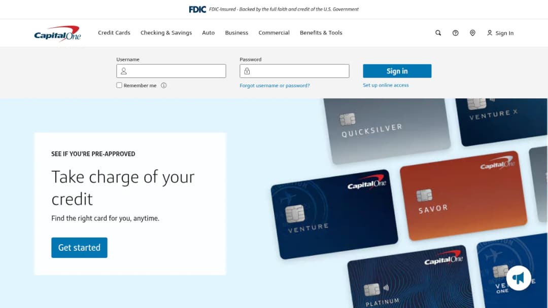 Capital One screenshot