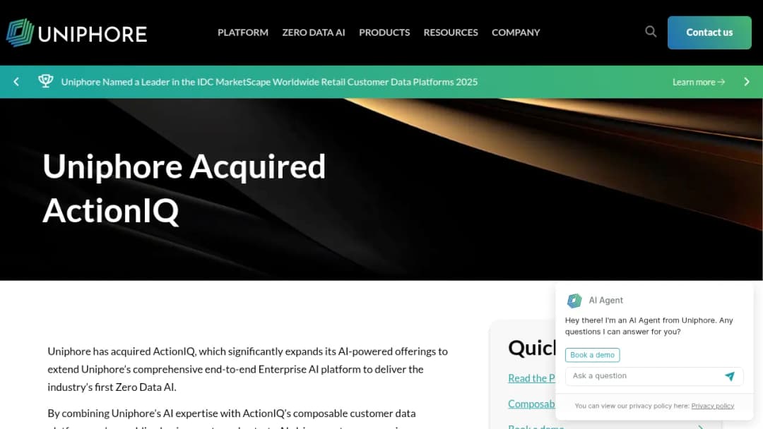 ActionIQ screenshot