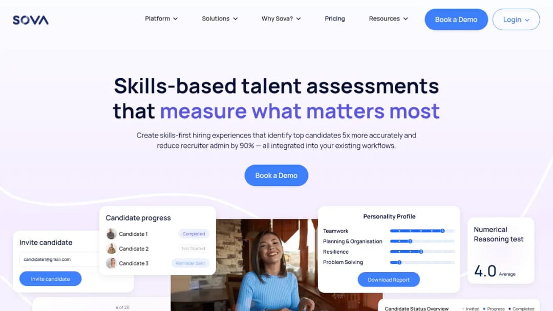 Sova Assessment screenshot