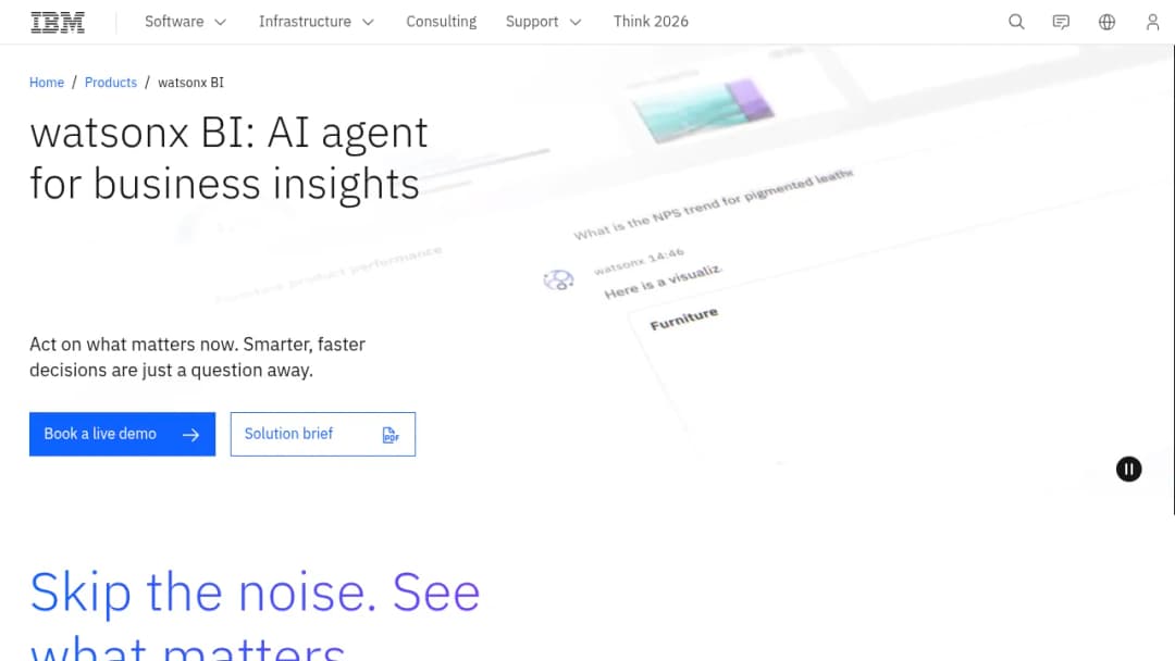 IBM Watsonx Bi screenshot