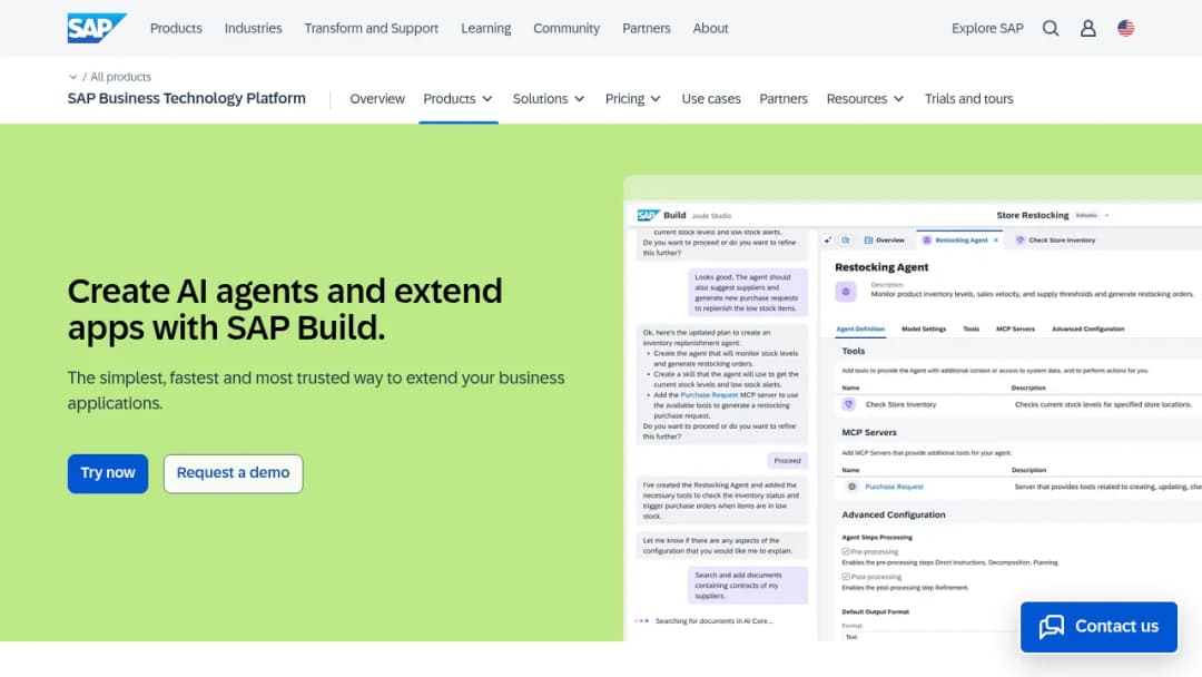 SAP Build screenshot