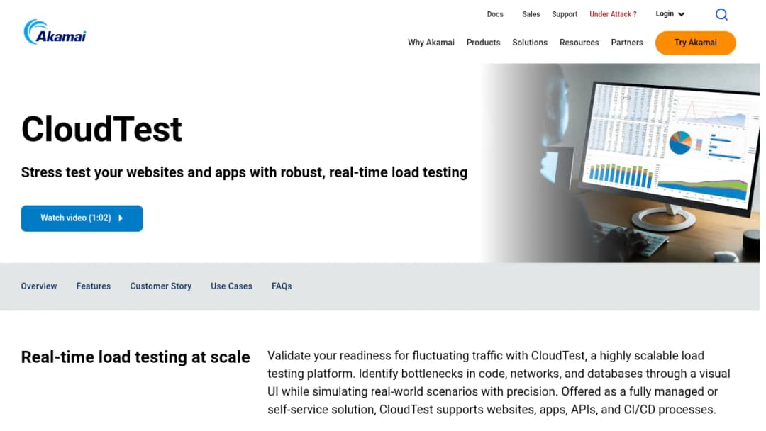 Akamai CloudTest screenshot