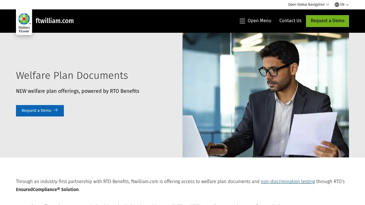 Wolters Kluwer Welfare Plan Documents screenshot