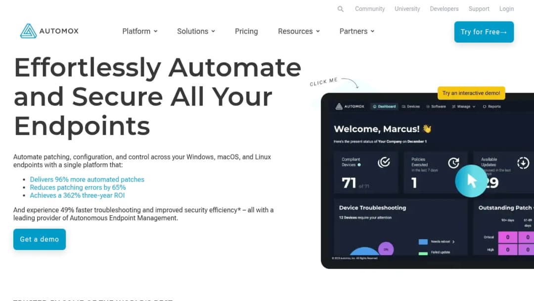 Automox screenshot