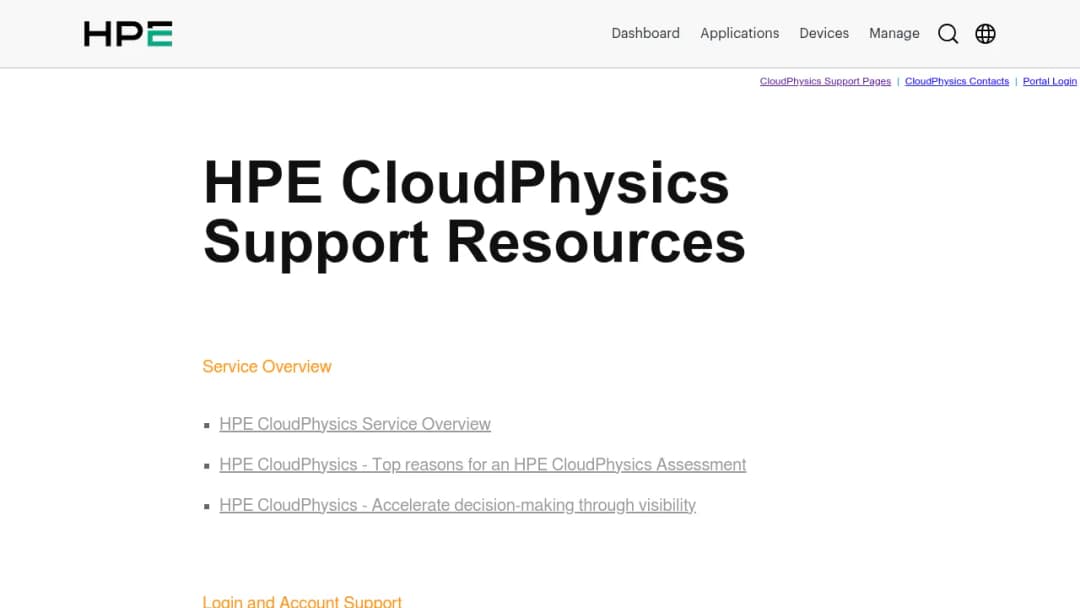 CloudPhysics screenshot