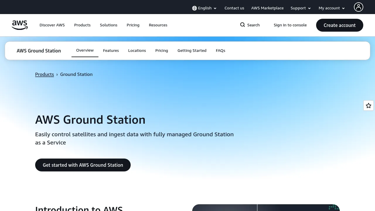 AWS Ground Station screenshot