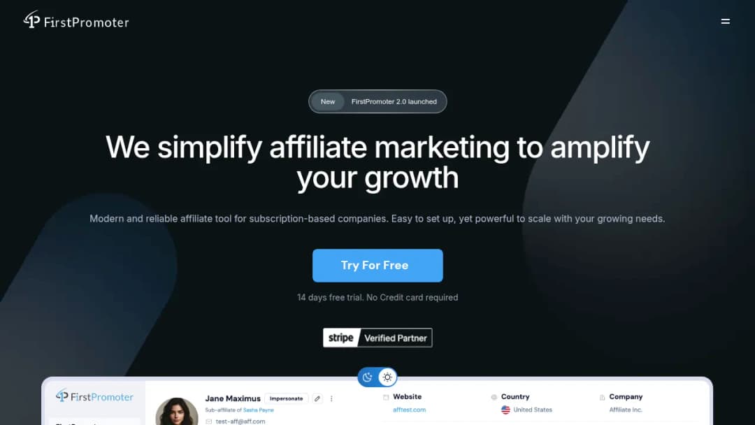 Firstpromoter screenshot