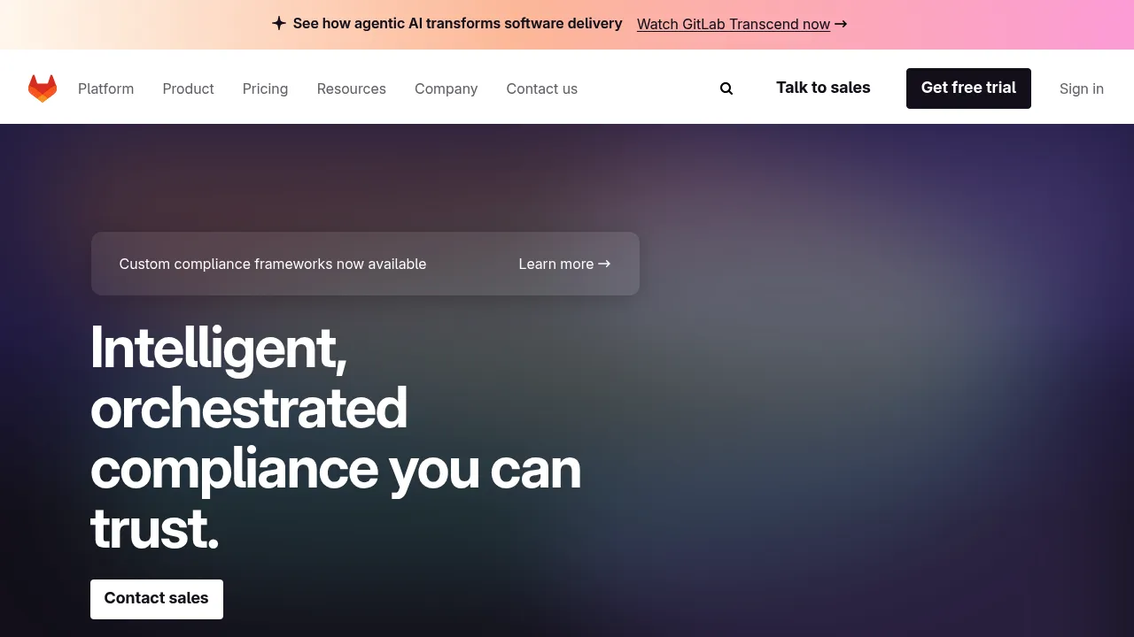 GitLab Software Compliance screenshot