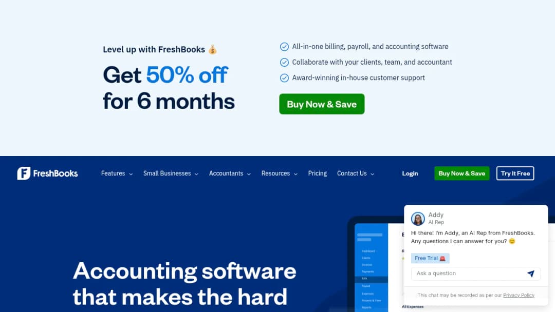 FreshBooks screenshot