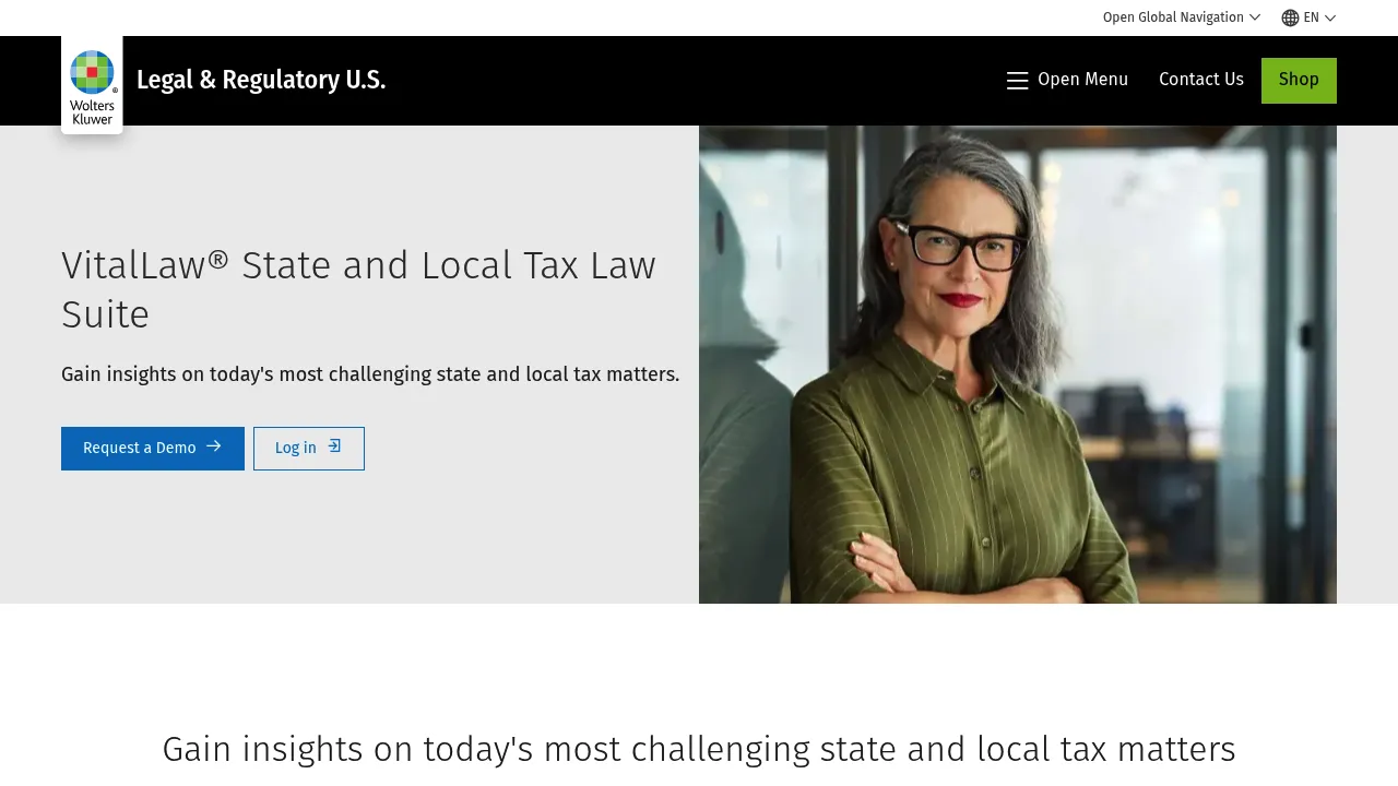 Wolters Kluwer VitalLaw® State and Local Tax Law Suite screenshot