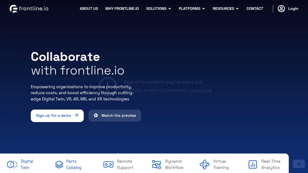Frontline.io screenshot