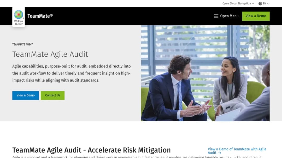 Wolters Kluwer TeamMate+ Agile Audit screenshot