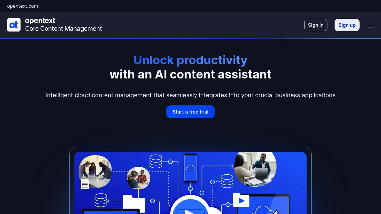 OpenText Core Content Management screenshot