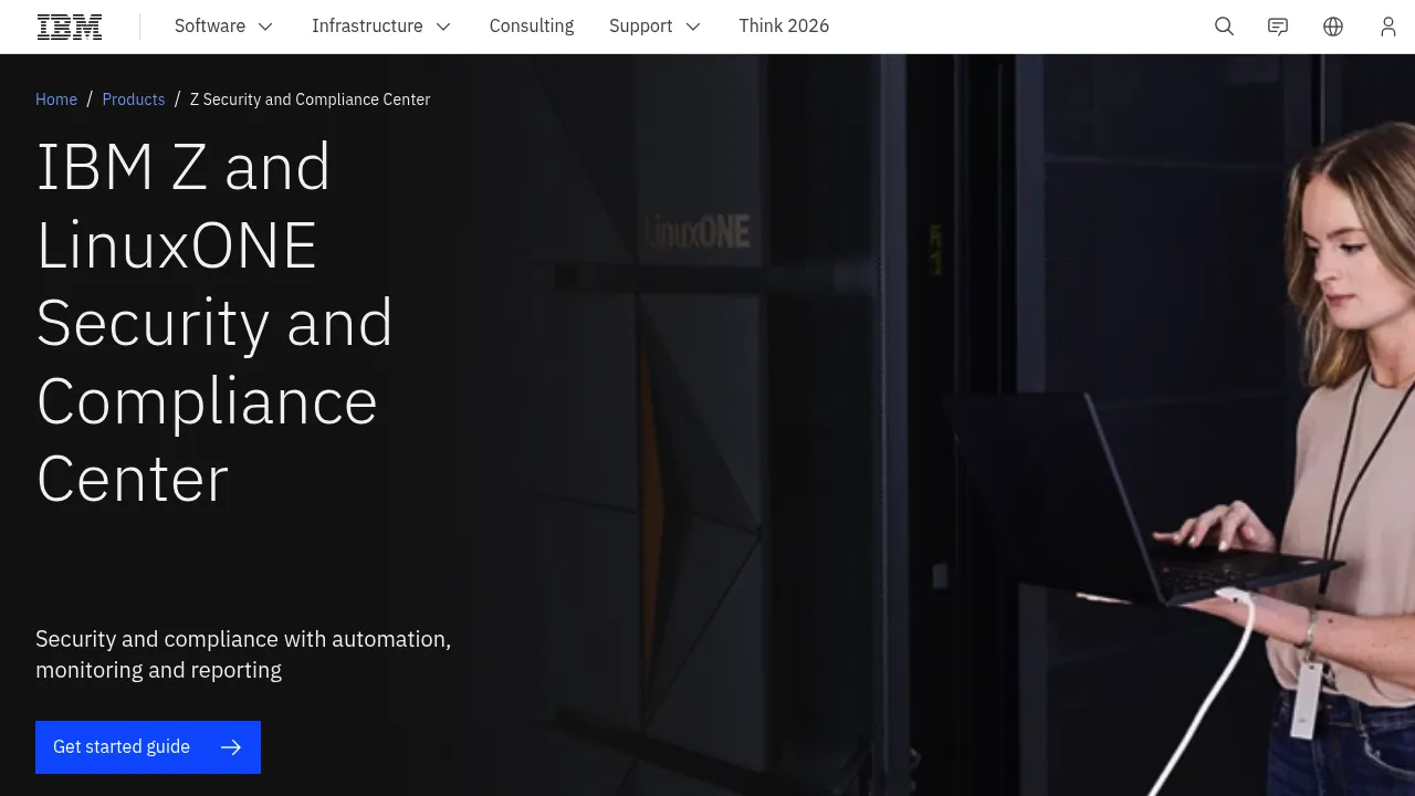 IBM Z Security and Compliance Center screenshot
