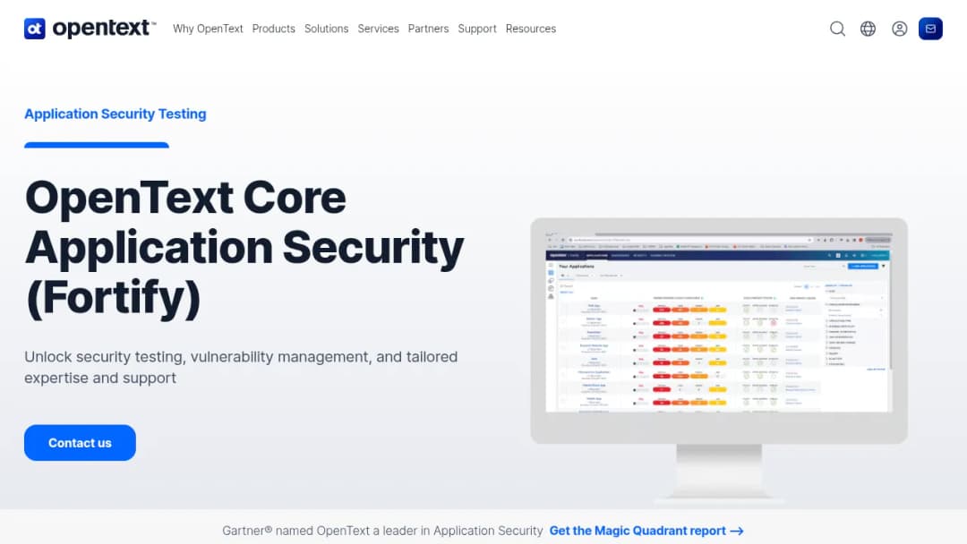 OpenText Fortify on Demand screenshot