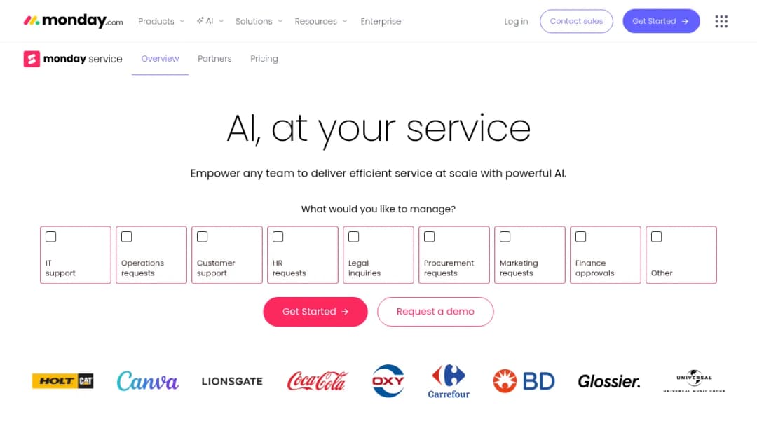 Monday.com Service screenshot