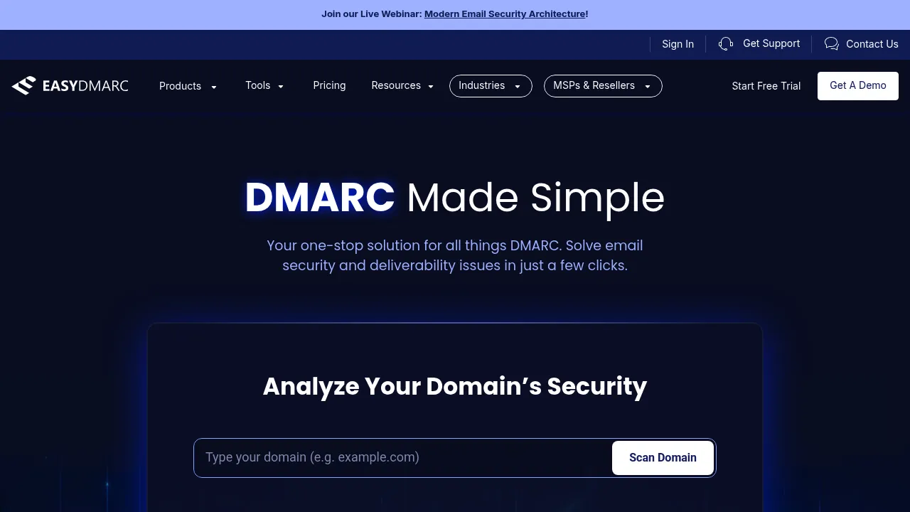 EasyDMARC screenshot