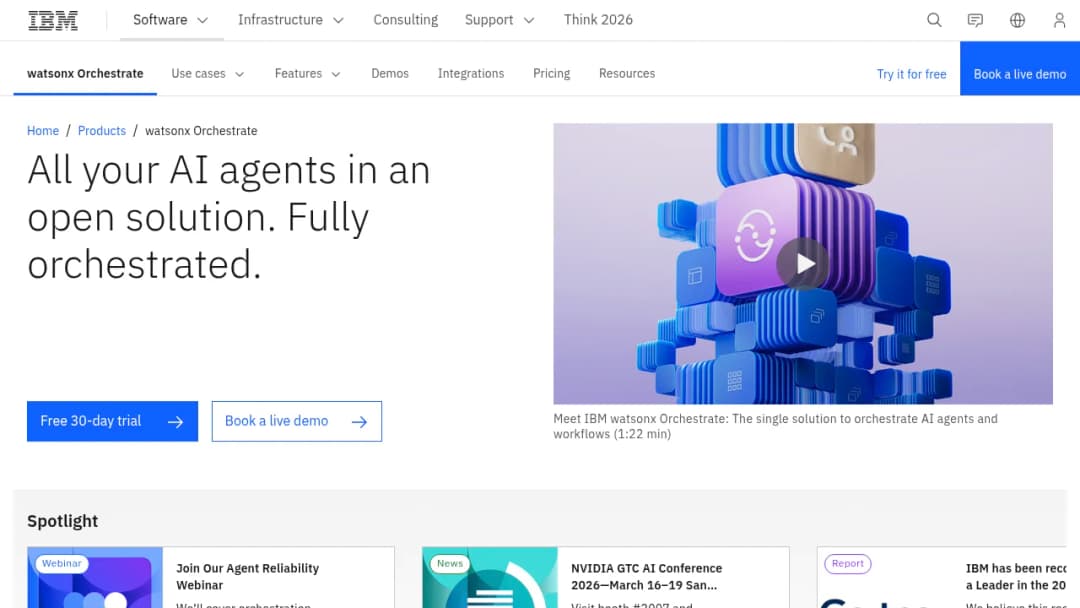 IBM watsonx Orchestrate screenshot