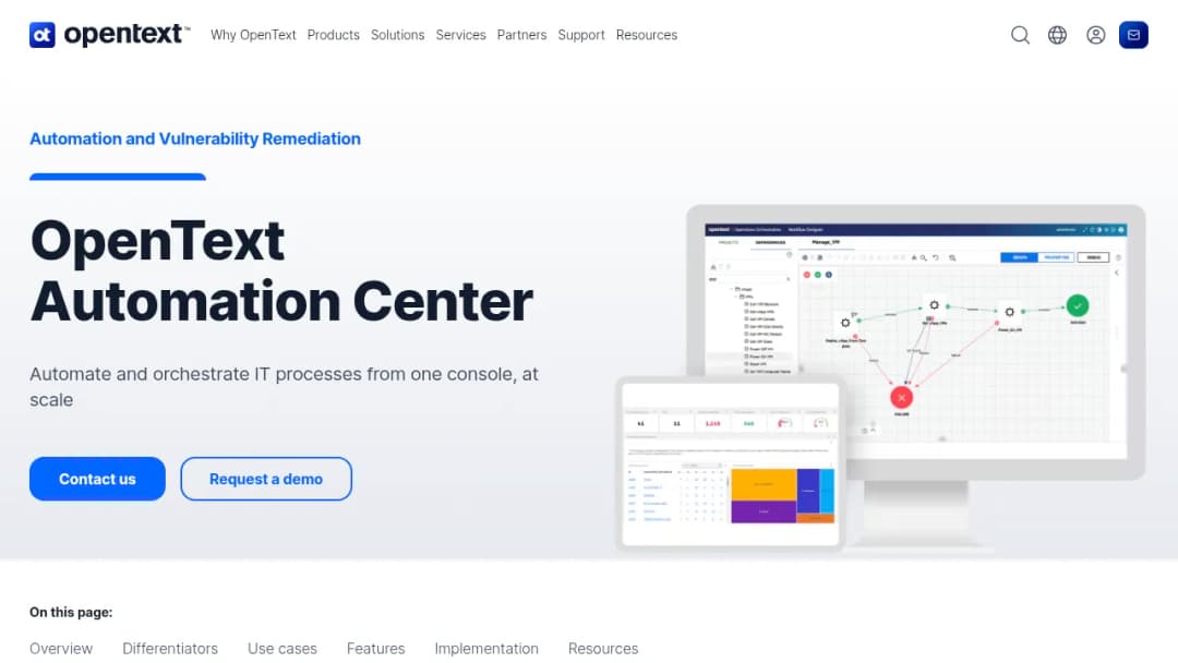 OpenText Automation Center screenshot