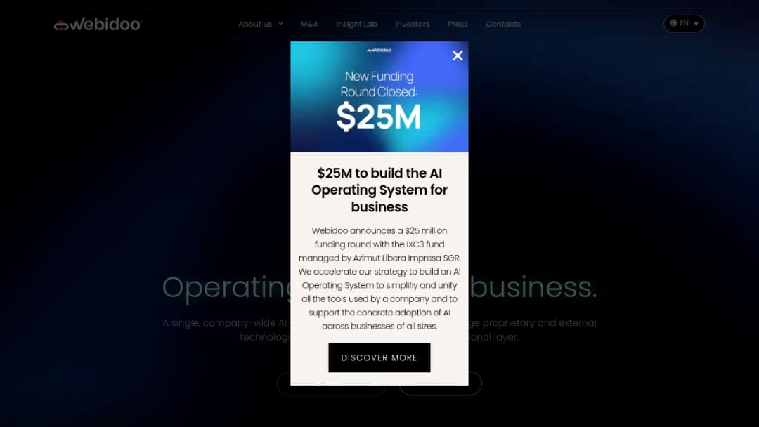 Webidoo screenshot