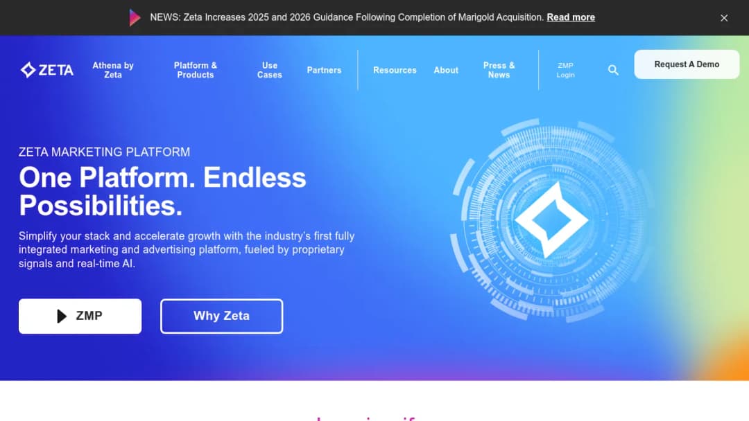 Zeta Global Marketing Platform screenshot