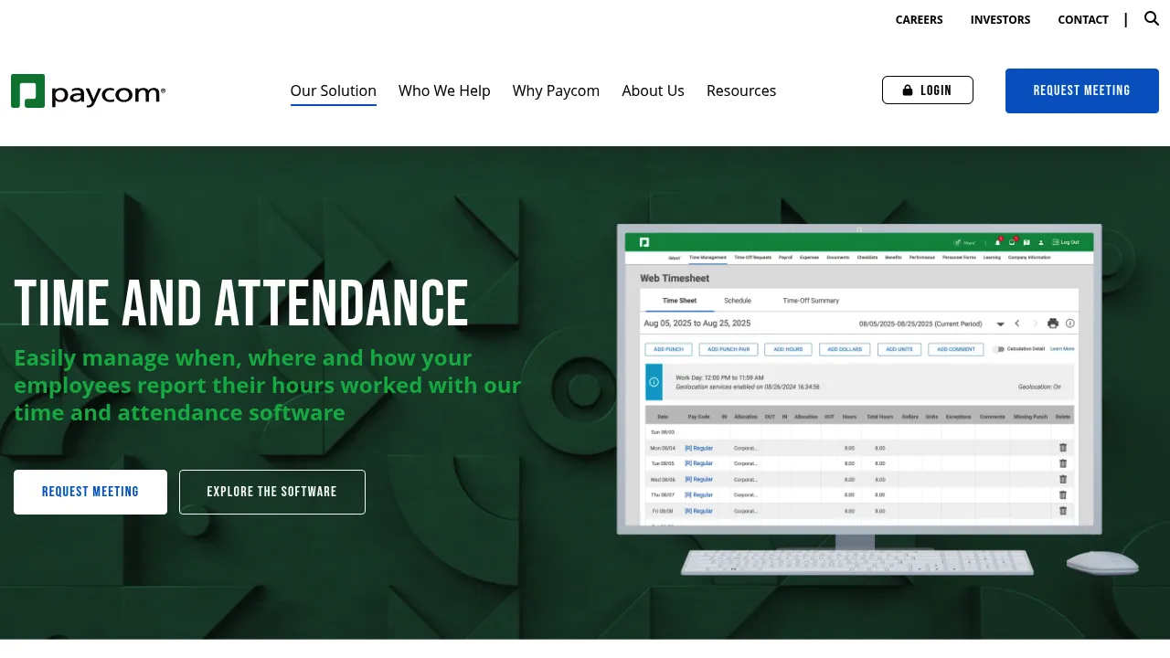 Paycom Time and Attendance screenshot
