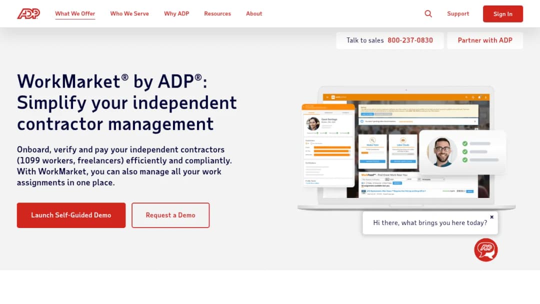 ADP Contractor Management screenshot