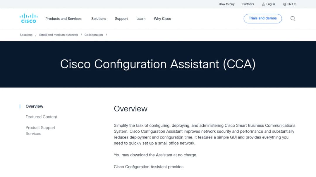 Cisco Configuration Assistant screenshot
