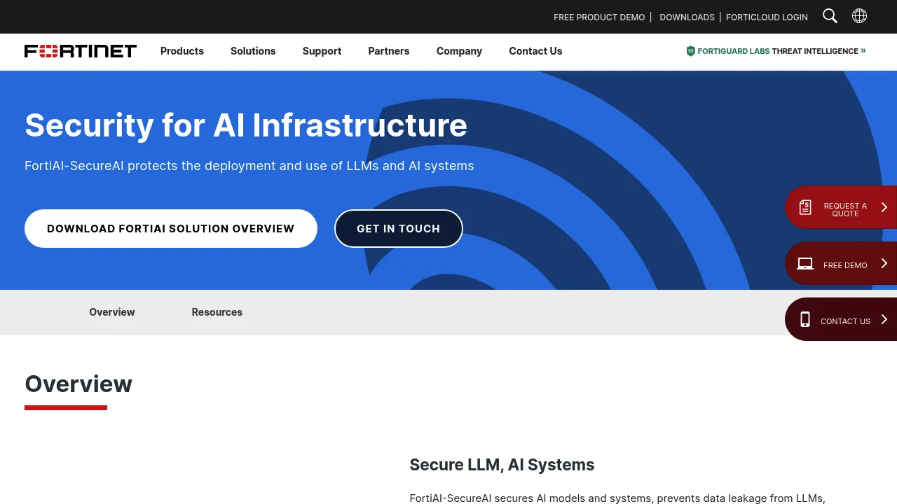 Fortinet Cloud AI Workload Protection screenshot