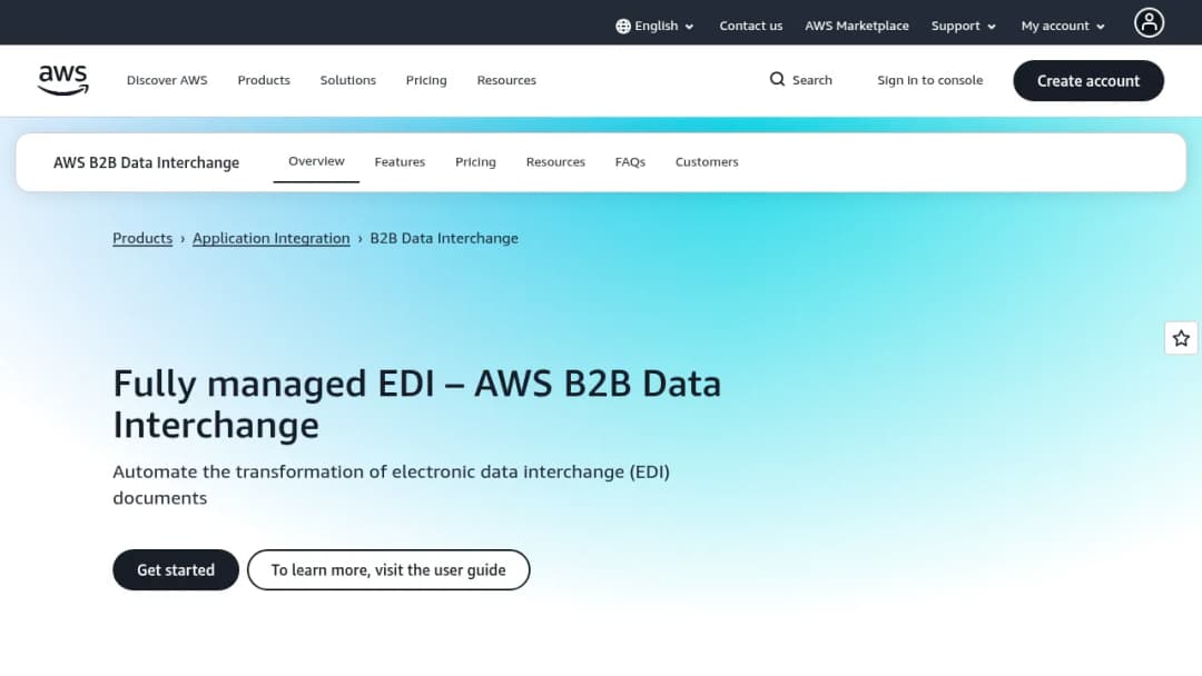 B2B Data Interchange screenshot