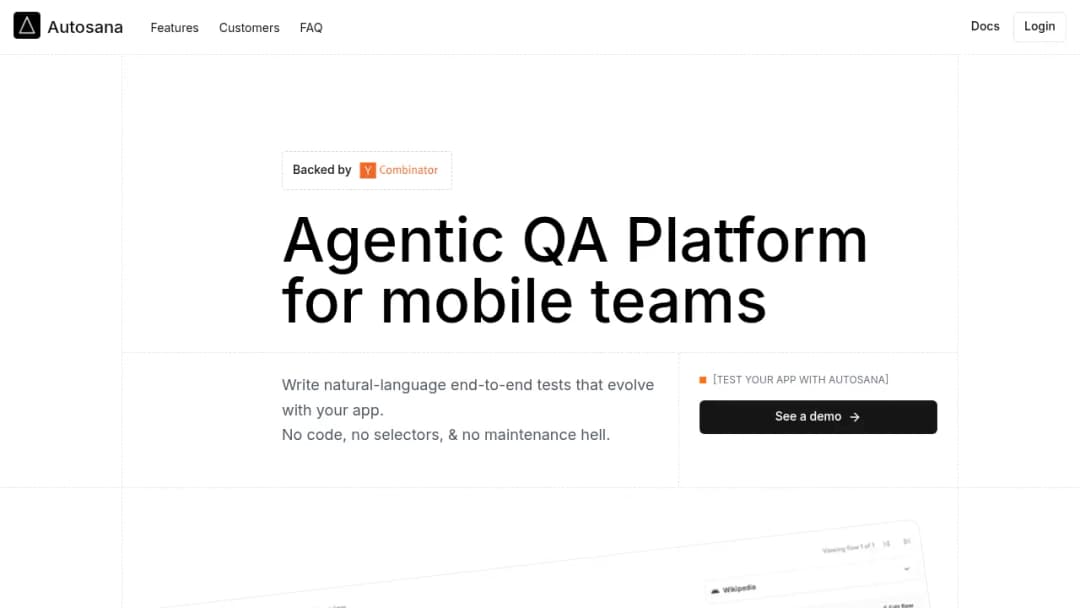 Autosana screenshot