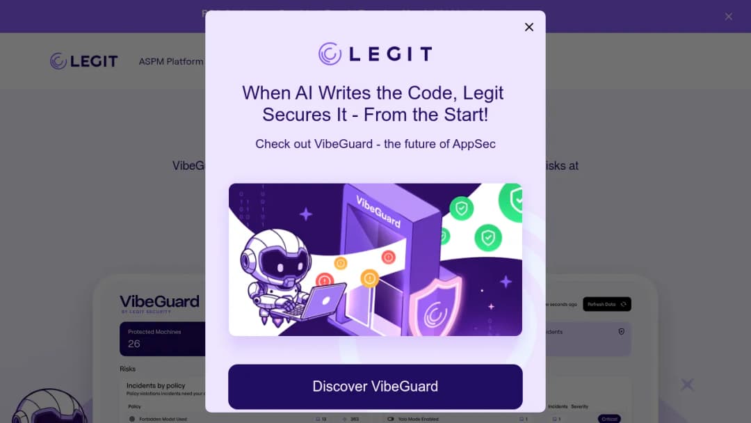 Legit Security screenshot