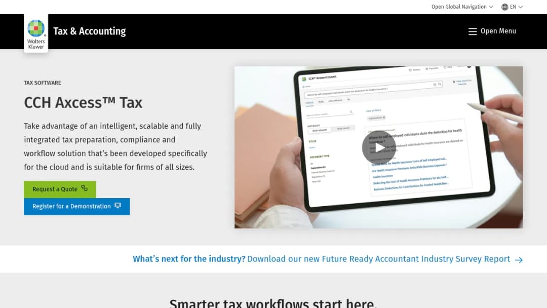 Wolters Kluwer CCH Axcess™ Tax screenshot
