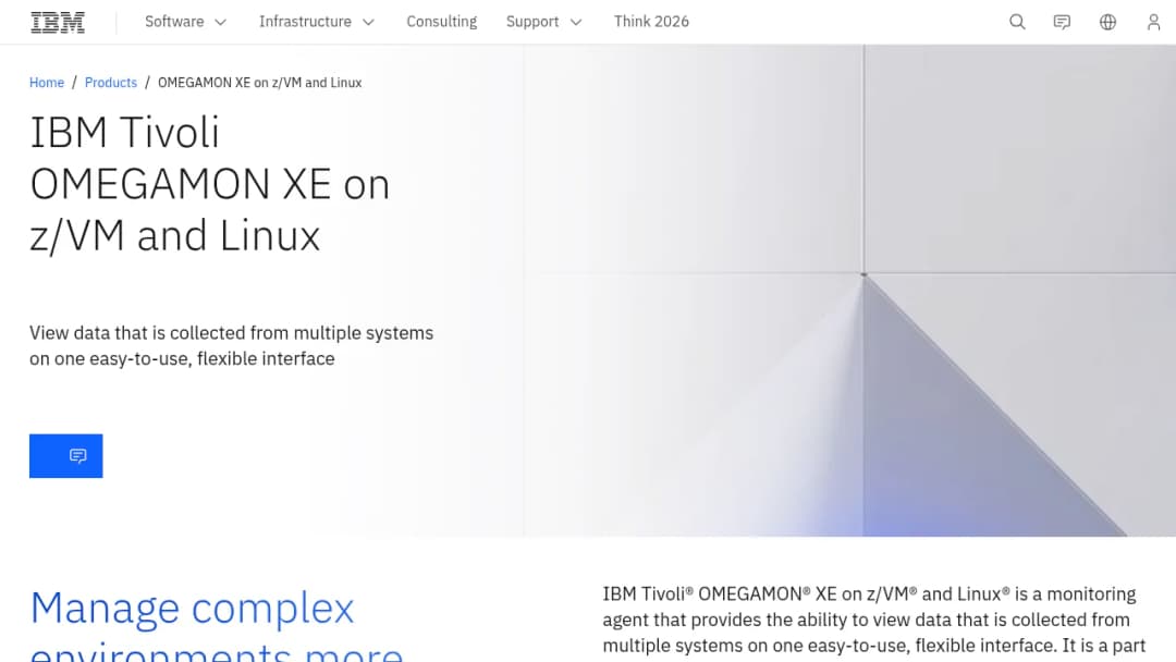 IBM Omegamon on Zvm and Linux screenshot
