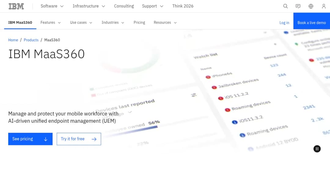 IBM MaaS360 screenshot