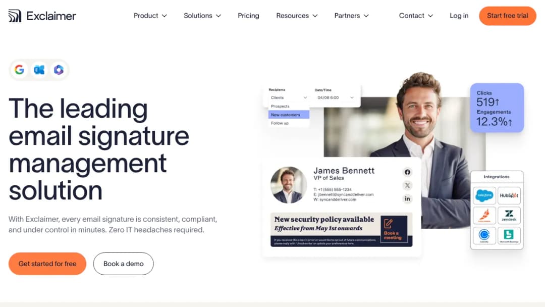 Exclaimer screenshot