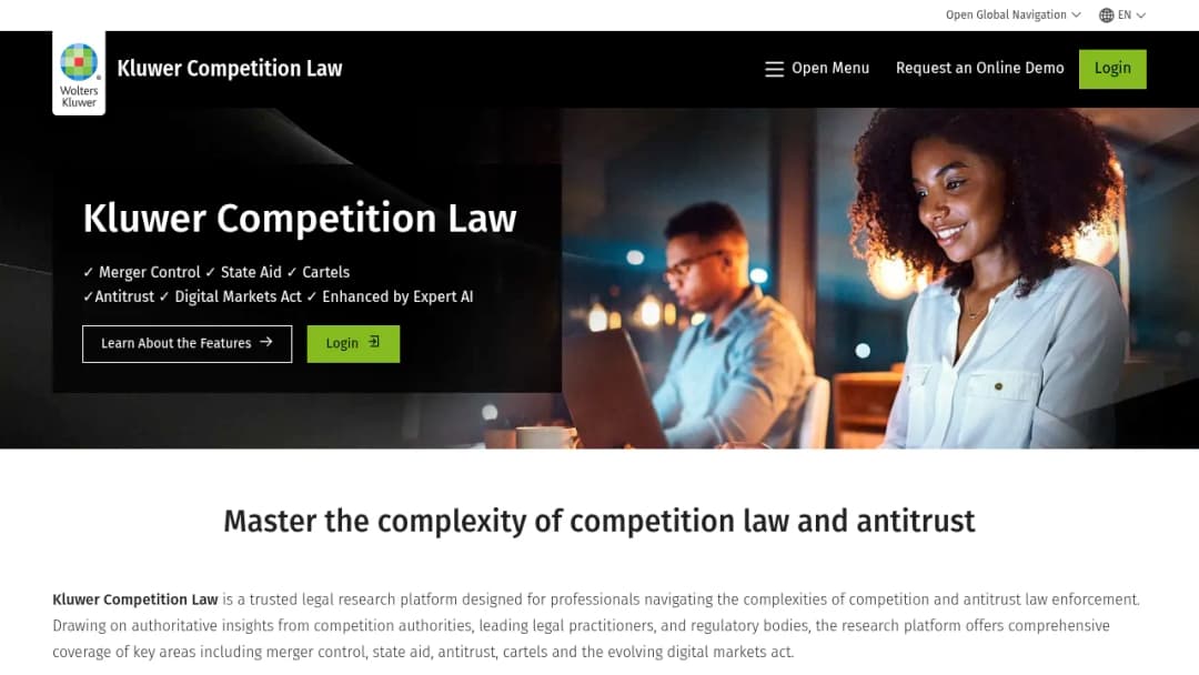 Wolters Kluwer Kluwer Competition Law | Master the complexity of competition law and antitrust screenshot