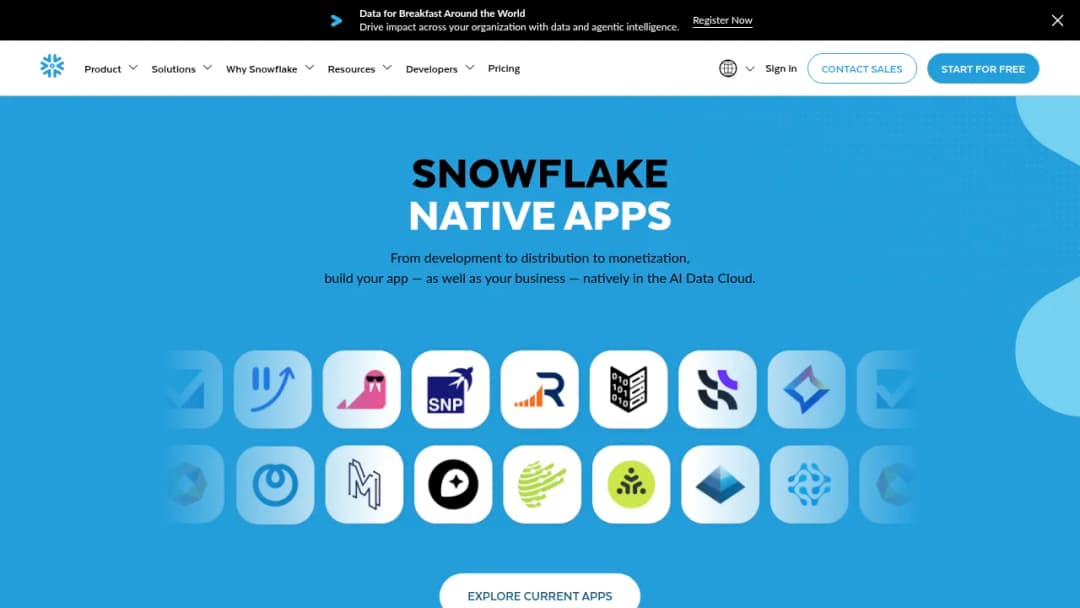 Snowflake Native Apps screenshot